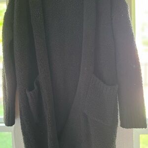 Cozy Black Knit Cardigan